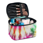 Double Tie Dye Print Travel Makeup Bag