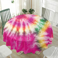 Double Tie Dye Print Waterproof Round Tablecloth