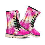 Double Tie Dye Print Winter Boots