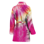 Double Tie Dye Print Women's Bathrobe