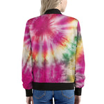 Double Tie Dye Print Women's Bomber Jacket