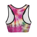 Double Tie Dye Print Women's Sports Bra