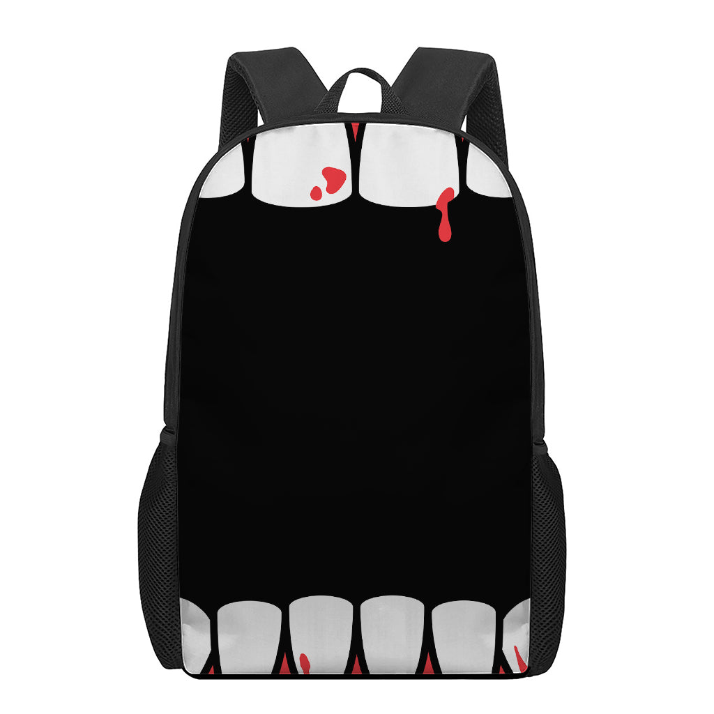 Dracula Fang Print 17 Inch Backpack