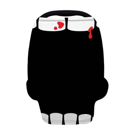 Dracula Fang Print Baby Seat Cover