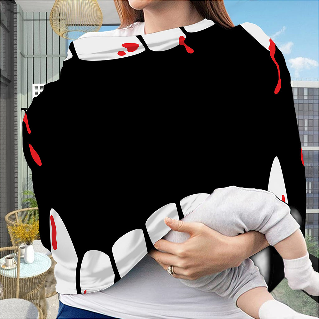 Dracula Fang Print Baby Seat Cover