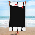 Dracula Fang Print Beach Towel