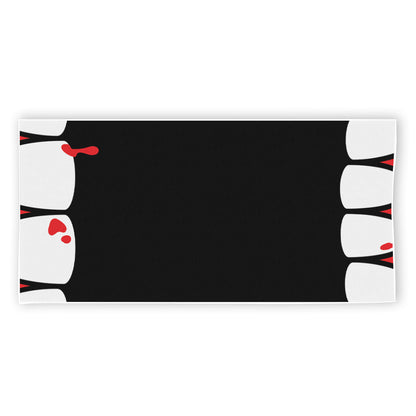 Dracula Fang Print Beach Towel