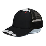 Dracula Fang Print Black Mesh Trucker Cap