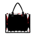 Dracula Fang Print Canvas Tote Bag