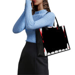Dracula Fang Print Canvas Tote Bag