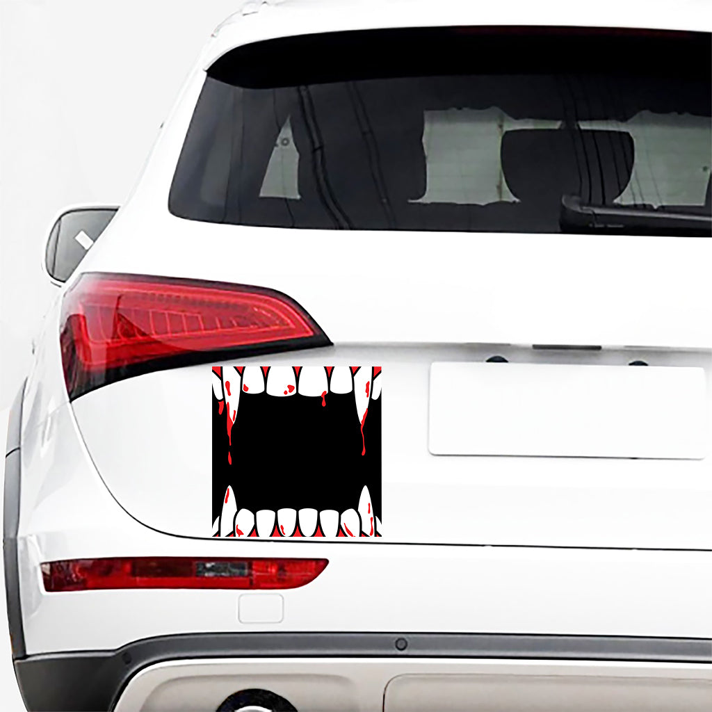 Dracula Fang Print Car Sticker