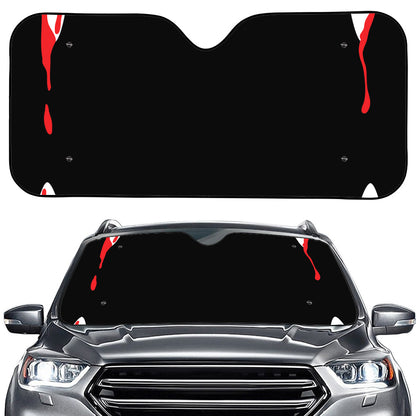 Dracula Fang Print Car Windshield Sun Shade