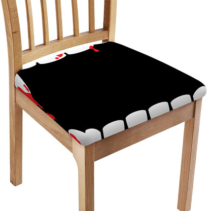 Dracula Fang Print Chair Cushion Cover