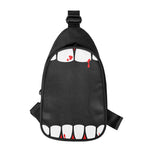 Dracula Fang Print Chest Bag