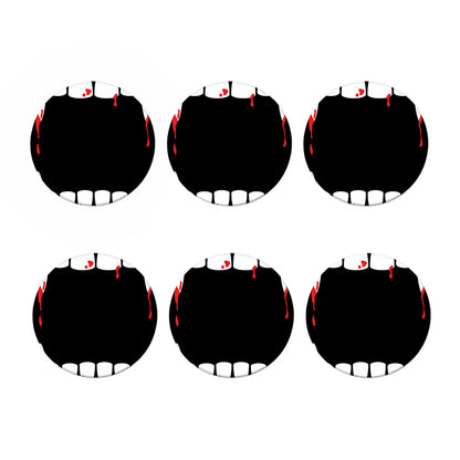 Dracula Fang Print Coaster Set