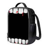 Dracula Fang Print Crossbody Lunch Bag