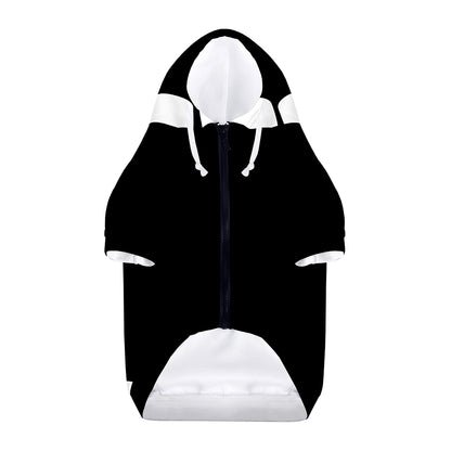 Dracula Fang Print Dog Zip Up Hoodie