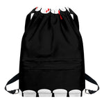 Dracula Fang Print Drawstring Backpack