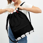 Dracula Fang Print Drawstring Backpack