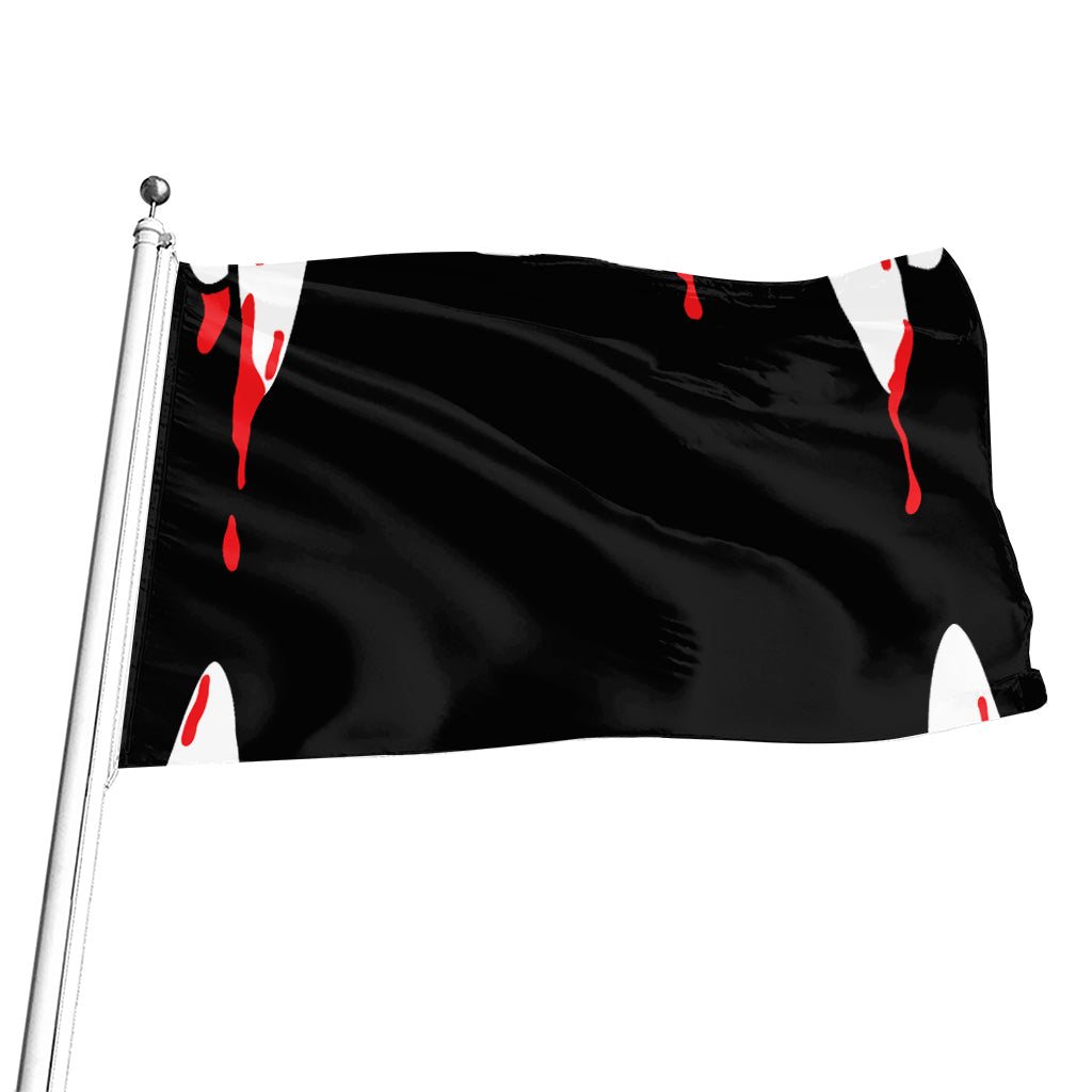 Dracula Fang Print Flag