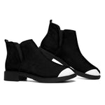 Dracula Fang Print Flat Ankle Boots