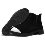 Dracula Fang Print Flat Ankle Boots