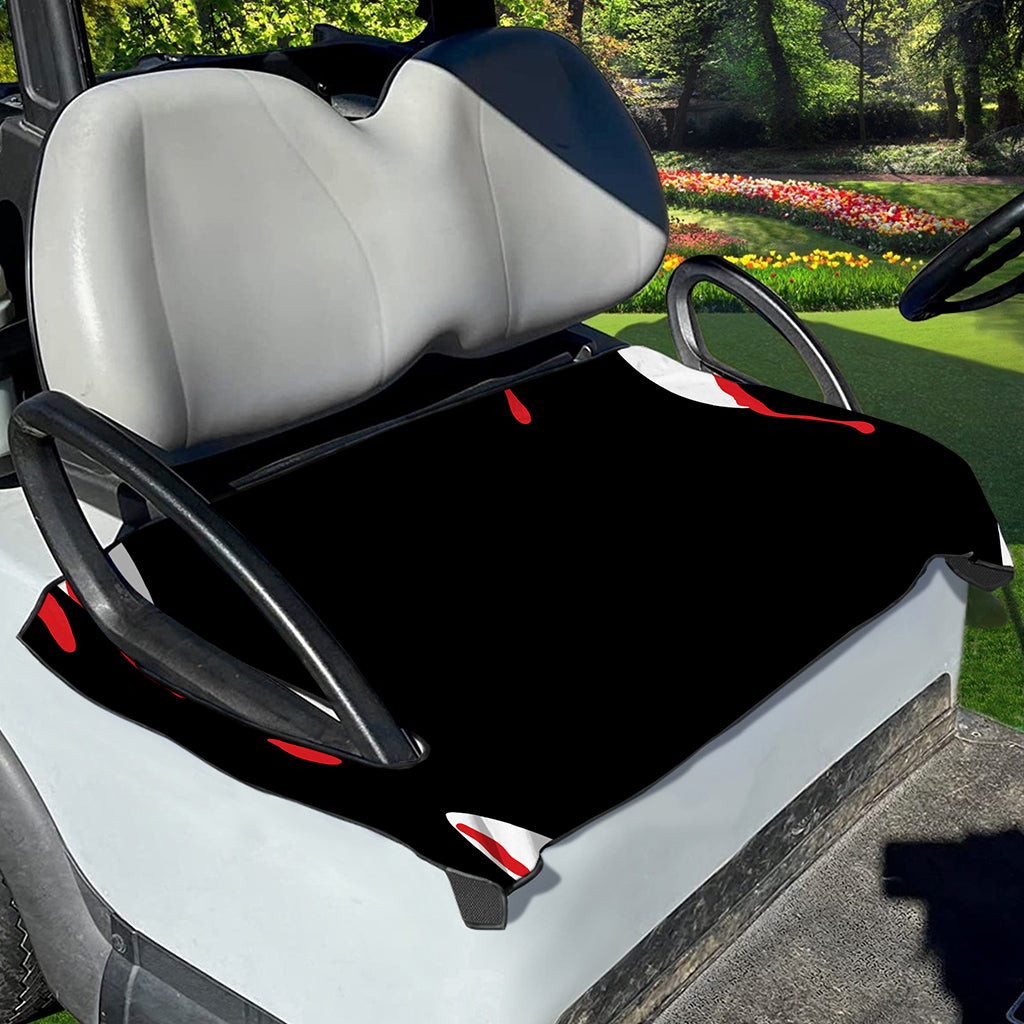 Dracula Fang Print Golf Cart Seat Cover