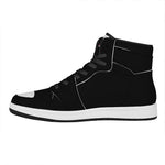 Dracula Fang Print High Top Leather Sneakers