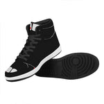 Dracula Fang Print High Top Leather Sneakers