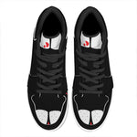 Dracula Fang Print High Top Leather Sneakers