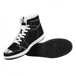 Dracula Fang Print High Top Leather Sneakers