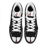 Dracula Fang Print High Top Leather Sneakers
