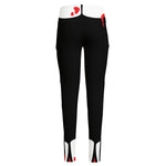 Dracula Fang Print High-Waisted Pocket Leggings