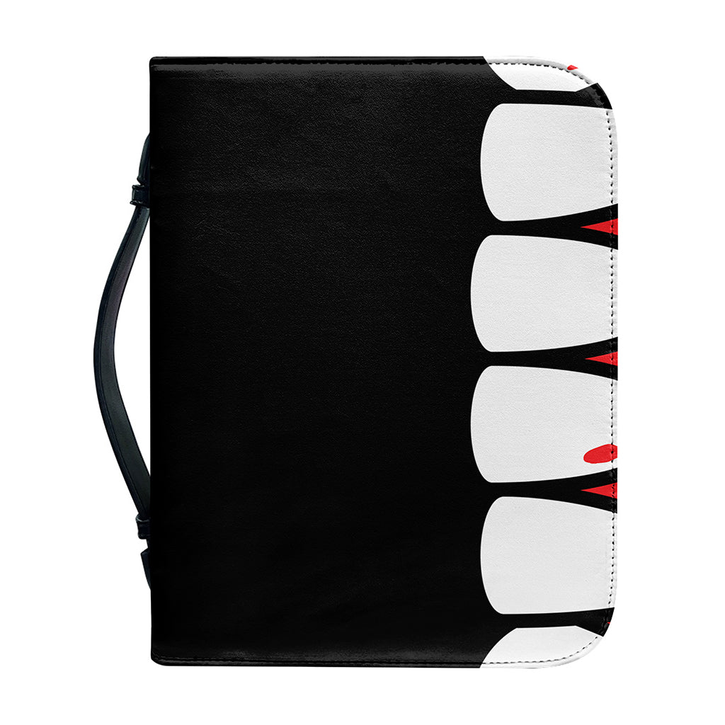 Dracula Fang Print Leather Bible Cover