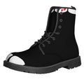 Dracula Fang Print Lace-Up Boots