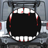 Dracula Fang Print Leather Spare Tire Cover