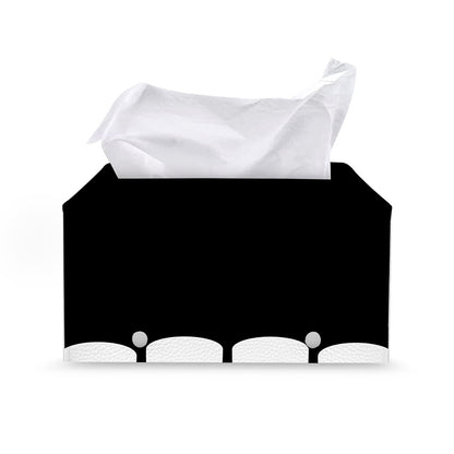 Dracula Fang Print Leather Tissue Box Cover