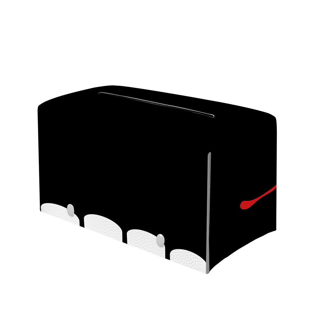 Dracula Fang Print Leather Tissue Box Cover