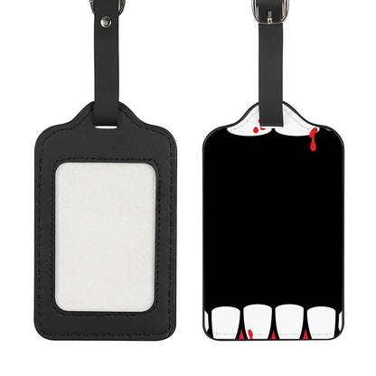 Dracula Fang Print Luggage Tag