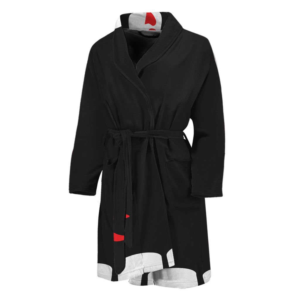 Dracula Fang Print Men's Bathrobe