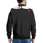 Dracula Fang Print Men's Bomber Jacket