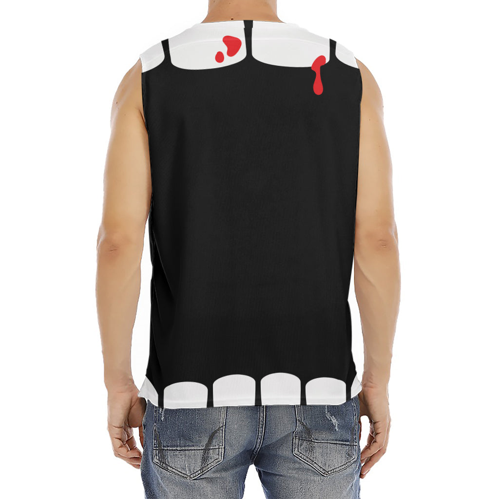 Dracula Fang Print Men's Fitness Tank Top