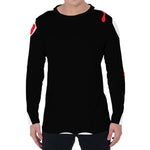 Dracula Fang Print Men's Long Sleeve T-Shirt