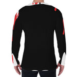 Dracula Fang Print Men's Long Sleeve T-Shirt