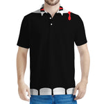 Dracula Fang Print Men's Polo Shirt