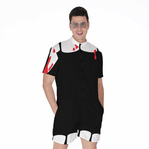 Dracula Fang Print Men's Rompers