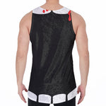 Dracula Fang Print Men's Velvet Tank Top
