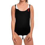 Dracula Fang Print One Piece Swimsuit