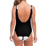 Dracula Fang Print One Piece Swimsuit