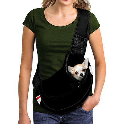 Dracula Fang Print Pet Sling Carrier